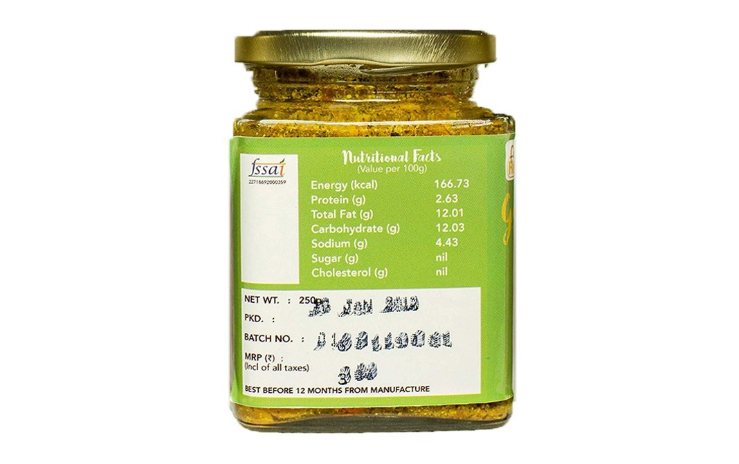 Fore Health Golden Pickle Turmeric Ginger With Olive Oil   Glass Jar  250 grams